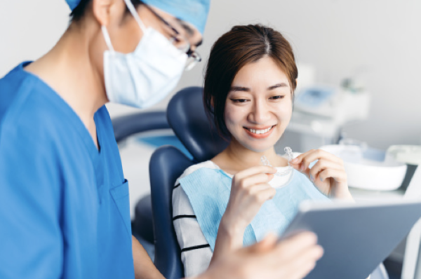 Then a dentist greets you and acts as your tour guide for the day. The dentist will gather diagnostic information including digital photos, X-rays, digital models (sometimes), and any other records that may be needed for formulation of a thorough treatment plan.