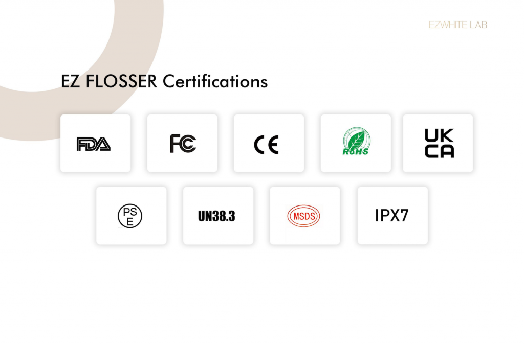 EZ FLOSSER Certifications